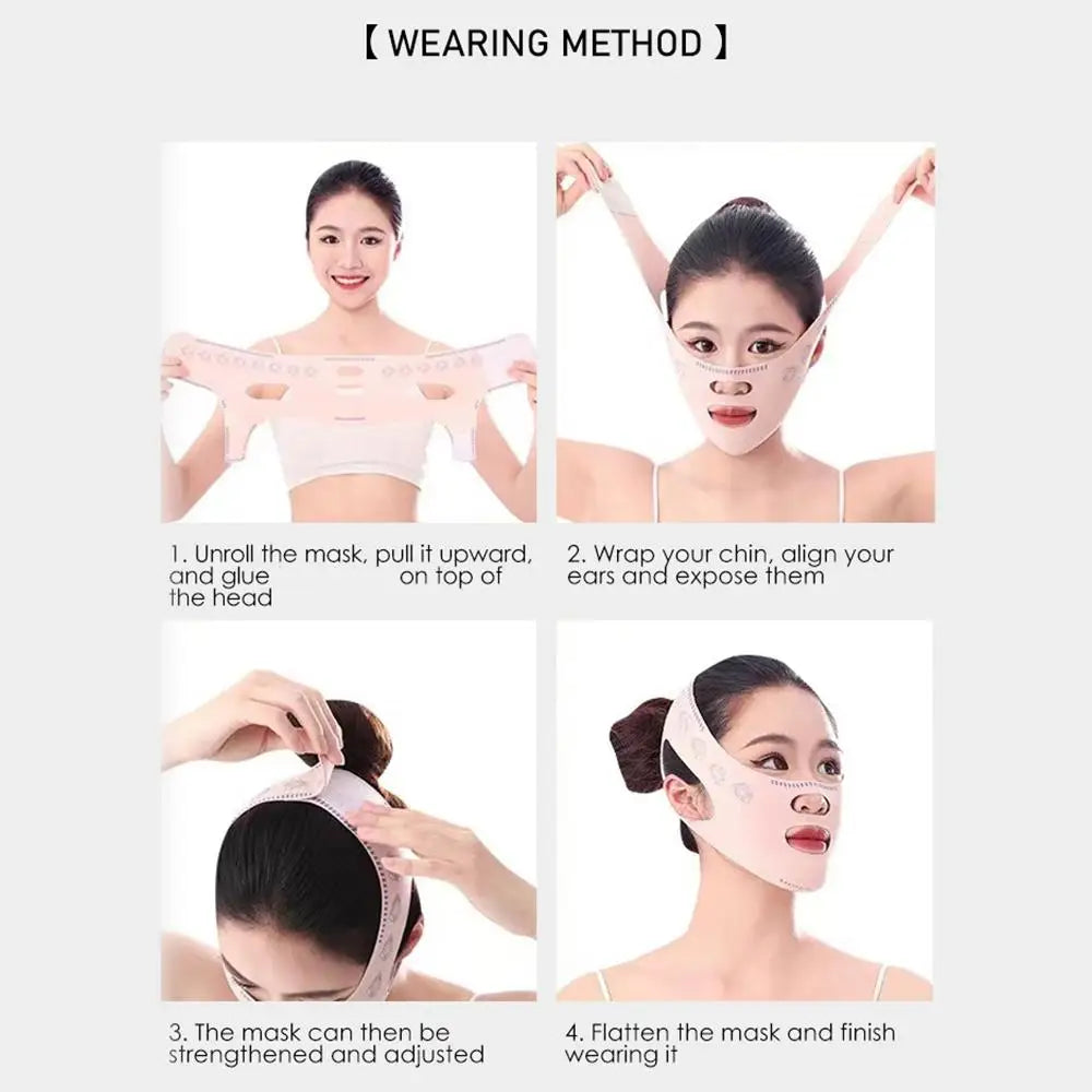 Anti-Wrinkle Face Lifting Mask with Chin Cheek Slimming Bandage V Line Lifting Strap for Beauty Health