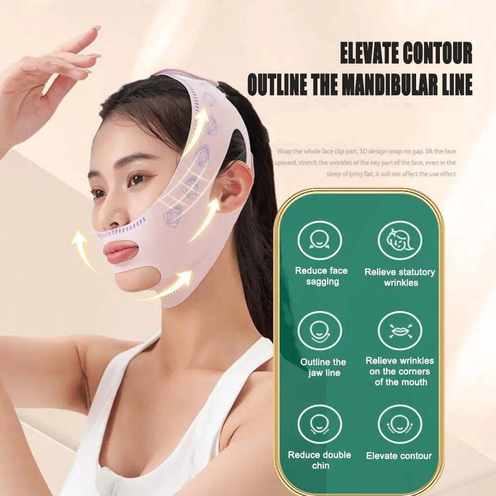 Anti-Wrinkle Face Lifting Mask with Chin Cheek Slimming Bandage V Line Lifting Strap for Beauty Health